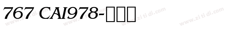 767 CAI978字体转换